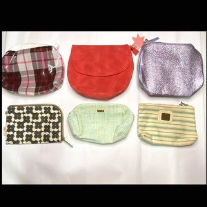 6 Makeup Bags (Assorted Shapes/size/colors)